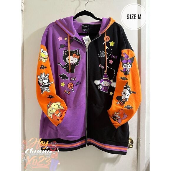 Sanrio Hello Kitty and Friends Halloween Zip Hoodie Jacket Size Medium - Picture 3 of 6